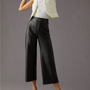 Anthropologie Black Wide-Leg Pants